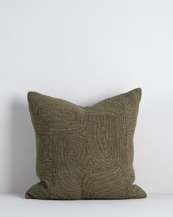 Matteo Cushion Create spaces that revive and renew through understated design and handcrafted details. Our Matteo cushion features a woven, tapestry-style fabric with tone-on-tone embroidery detailing. Versatile throughout the seasons, pairings of ivory a