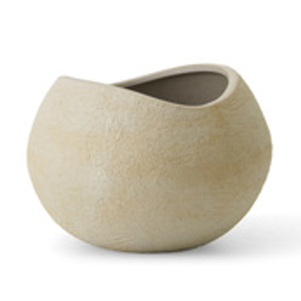 Audo CPH Plantas Planter (Height 17 cm), Ivory by Audo Copenhagen - Product Information: Characterised by their curves and irregular, furrowed surface, the Plantas Planters are made from matte ivory stoneware with a textured, natural appearance. Each piec