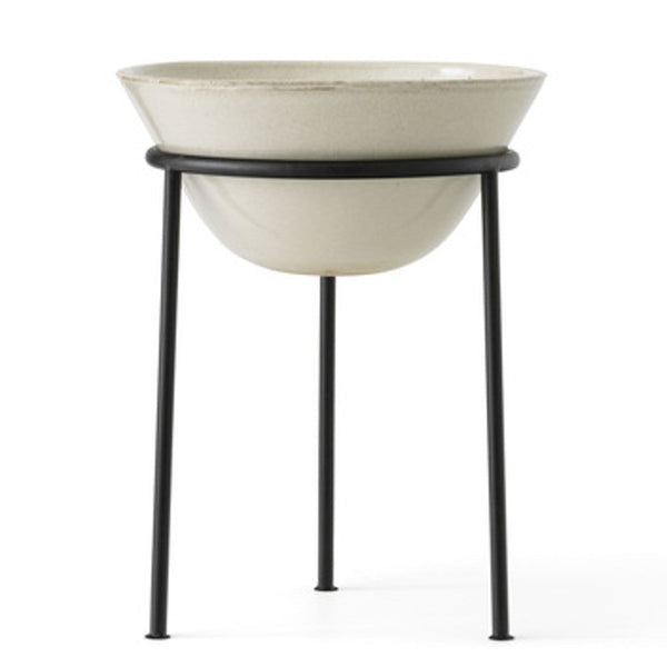 Audo CPH Daiza Planter (Height 45 cm / Diam. 35 cm), Ivory by Audo Copenhagen - Product Information: Taking its cues from ancient amphoras, the Daiza Planter is shaped from stoneware and finished with a glossy, reactive glaze that lends the design a beaut