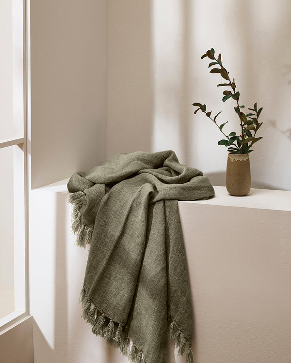 Millhouse Winter Moss Throw