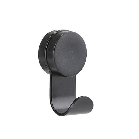 Towel Wall Suction Hook, Single, Black