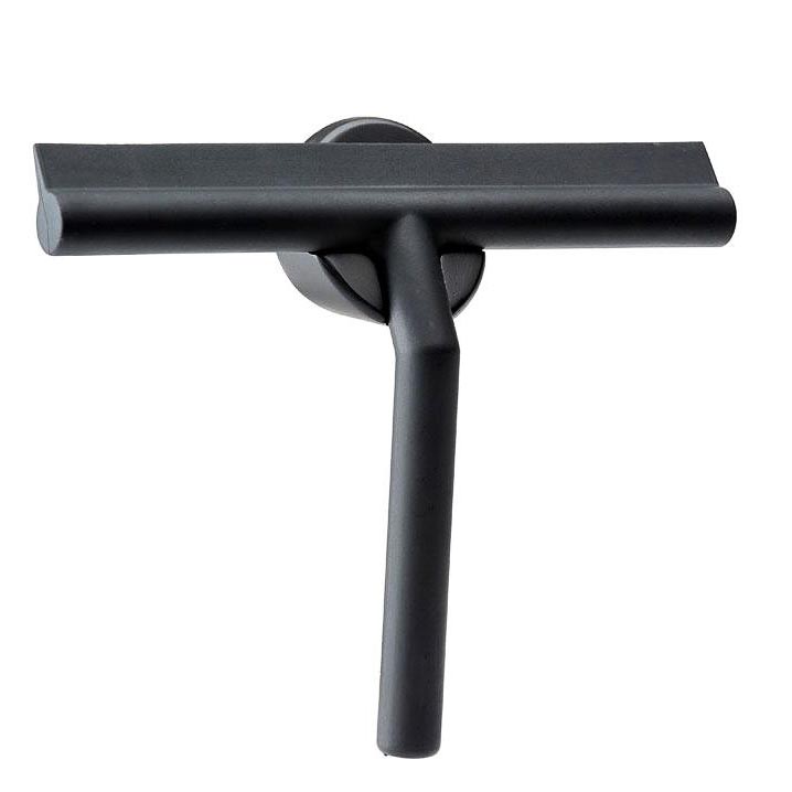 Shower Wiper Squeegee w/ 3M Holder, Black