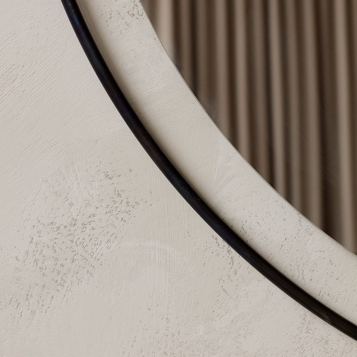 AUDO Copenhagen Nimbus Mirror, 110cm, Bronzed Brass by Audo Copenhagen - Looking to the way in which a picture or a painting is framed, the Copenhagen-based design studio Krøyer-Sætter-Lassen investigated how an entire frame could surround a mirror withou