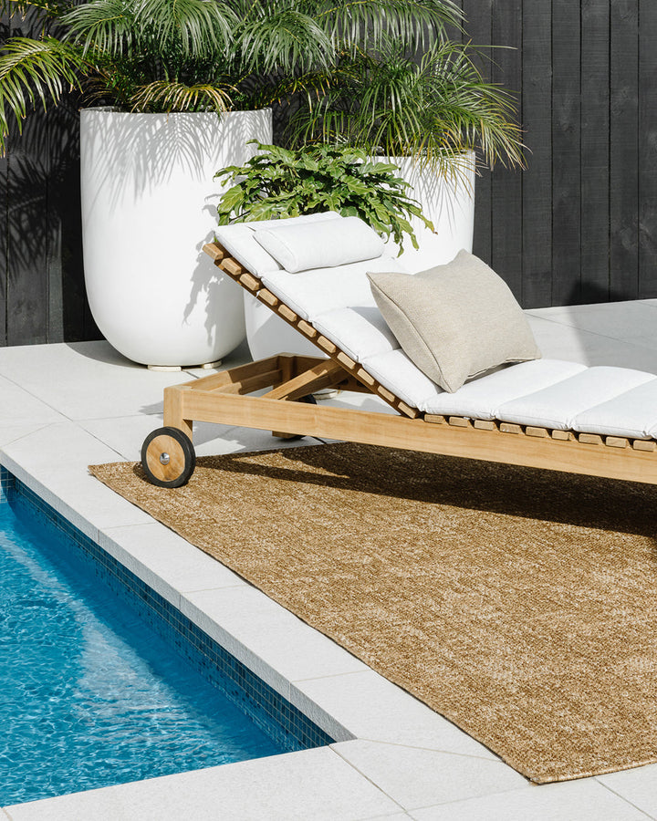 Rattan Floor Rug Add effortless style to your outdoors with the relaxed aesthetic of our Rattan outdoor rug. A stunning, textural piece, Rattanâ€™s durable composition is easy to care for, and translates well indoors for areas of high-traffic. Rich in tex