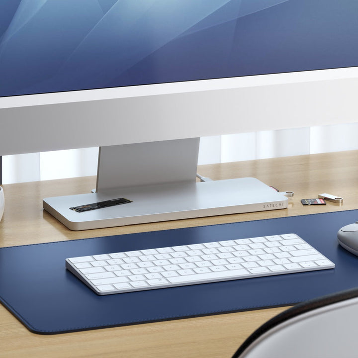 Satechi USB-C Slim Dock for 24” iMac Designed to fit the 2021 iMac (24-inch) exclusively, the Satechi USB-C Slim Dock for 24” iMac provides a built-in enclosure to add external storage to your iMac and convenient access for all your most-loved ports and p