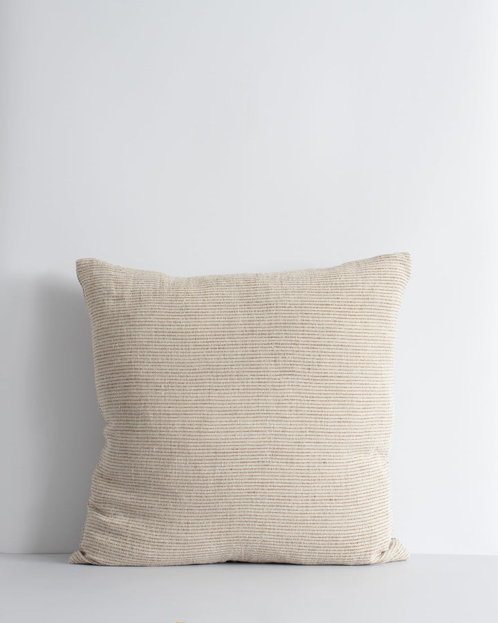 Sandridge Cushion Simplicity reigns supreme in the beautifully pared-back design of our Sandridge cushion. Handwoven in 100% linen, the classic pinstripe design is both timeless and modern. Pair this lead colourway with complementary tones in other linen