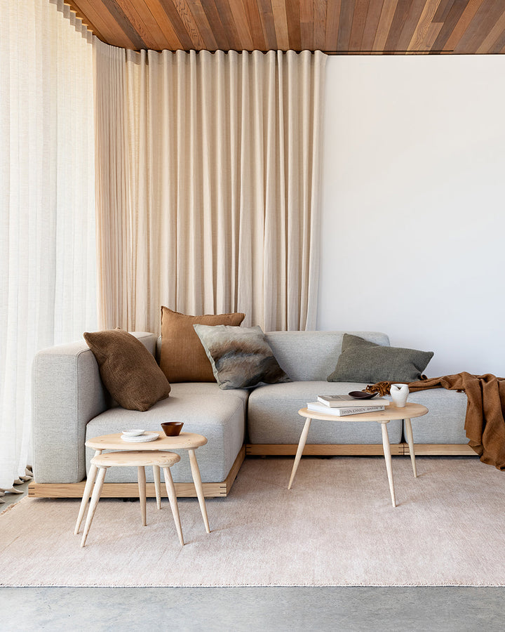 Sandringham Floor Rug Create a sophisticated sanctuary with the dense, sumptuous pile of the Sandringham. Soft and supportive underfoot, this floor rug is handknotted from 100% wool, featuring a cut pile and delicate fringing at both ends. The neutral fog