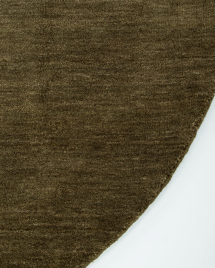 Sandringham Moss Round Floor Rug Baya