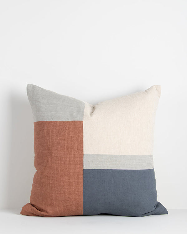 Sherwin Cushion Invite soothing oatmeal and ivory tones into your interior with the understated design of our Sherwin cushion. Crafted from a patchwork of linen and cotton pieces, the subtle differences in weave weights creates gentle visual contrasts wit