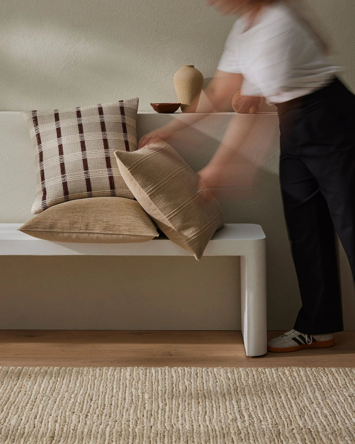 Dania Toffee A contemporary, plain with a woven texture that is both soft to touch and durable. A timeless design with visual interest. Dania has an earthen, naturalistic palette, making it versatile for any space. Toffee adds a touch of luxe with its war