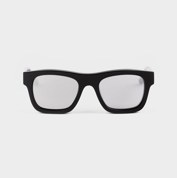 Vaanyard INFORMER. Black Gloss | Silver Flash Sunglasses