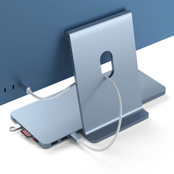 Satechi USB-C Slim Dock for 24” iMac Designed to fit the 2021 iMac (24-inch) exclusively, the Satechi USB-C Slim Dock for 24” iMac provides a built-in enclosure to add external storage to your iMac and convenient access for all your most-loved ports and p