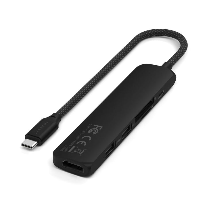 Satechi 6-in-1 USB-C Slim Multiport Adapter Black