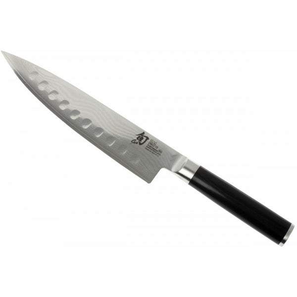 Buy online & save Shun Classic Chefs Knife Granton Edge 20cm |Shun |BEON.COM.AU With its keen edge and gorgeous design, the handcrafted Japanese Shun Classic collection is both a long time favourite of homecooks and professional chefs alike. Each knife in this collection features Shun's high proprietary VG-Max steel core that provides its Damascus clad steel optimum edge... Shun at BEON.COM.AU