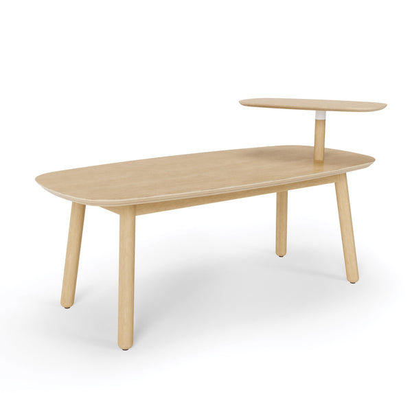 Umbra Swivo Coffee Table In Natural A simple and elegant coffee table, Swivo features a swiveling top tier, providing space for a small plant, tv remotes, drinks and more. With a real wood finish and soft curves, this coffee table adds a subtle modern tou