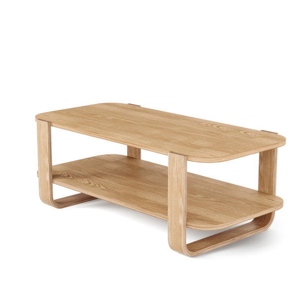 Bellwood Coffee Table Natural by Umbra With soft bent-wood legs and two open tiers, Bellwood brings a warm and airy touch to your living room, bedroom or entryway.This versatile coffee table seamlessly accompanies your space to provide multipurpose storag