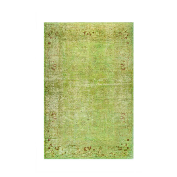 Buy Authentic Fine Afghan Overdyed Chobi Afghan Rugs made in Afghanistan at BEON | Size: 169x231cmFoundation: CottonPile: Handspun WoolShape: Rectangular This Chobi overdyed is a beautiful transitional rug in a muted distressed palette of soft green and b