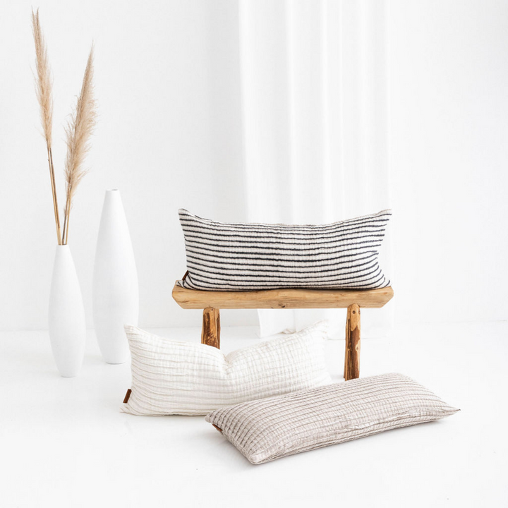 Buy and Save on The Airlie Linen Cushion - 40x90 Cushions | Meet the Airlie Linen Blend Cushion. Designed in Australia and handcrafted in Lithuania from the finest linen cotton blend fabric, The Airlie Linen Cushion comes in 3 sizes and 3 stunning colour-