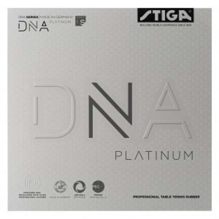 Buy & Save on Stiga Dna Platinum S Table Tennis Rubber | Stiga DNA Platinum S Table Tennis Rubber DNA Platinum S Table Tennis RubberÊ Advanced table tennis rubber with superior grip and spin that allow for strikes from challenging angles. A thinner top sheet can accommodate a thicker sponge, thus offering more speed and power. It features shorter pimples for greater surface contact between sponge and blade. Power Sponge Cells for increased catapult effect and optimal power. A sponge hardness of 42.5 degrees