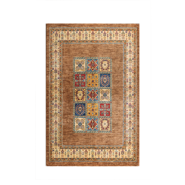 Buy Authentic Afghan Fine Chobi Afghan Rugs made in Afghanistan at BEON | Size: 150x201cmFoundation: CottonPile: Handspun WoolShape: Rectangular Hand knotted and meticulously crafted by Afghan artisans in Afghanistan, this stunning Chobi rug is made out o