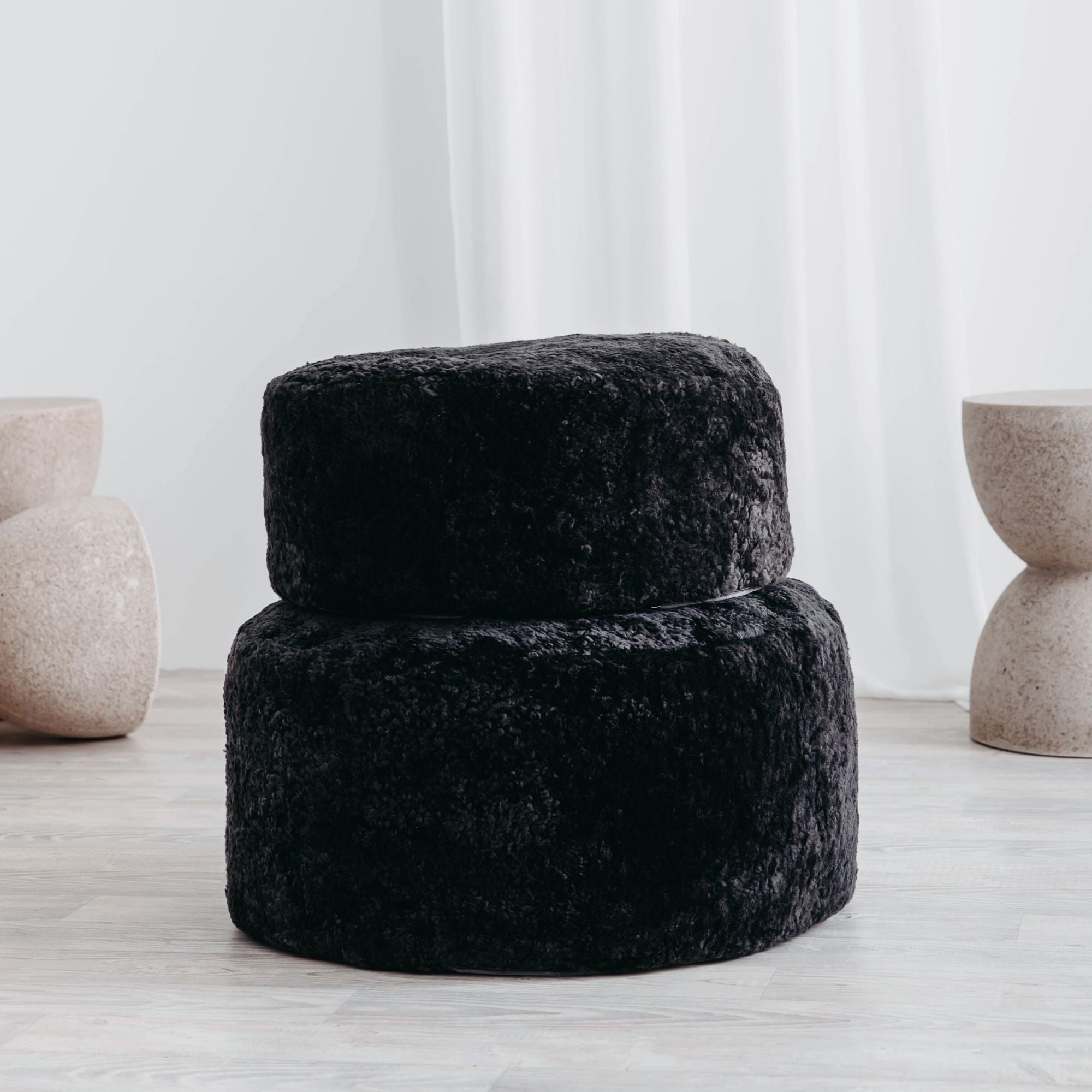 Bring natural texture and contemporary design into your space with the sturdy and stylish handmade Jamieson Round Ottoman. Choose between two sizes and three beautiful modern colours, or mix-and-match
