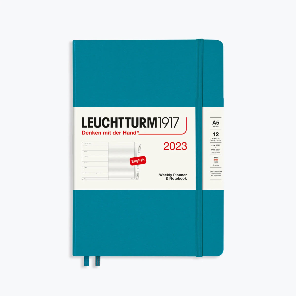 Leuchtturm1917 - 2023 Diary - Weekly Notebook - A5 - Ocean (Hard ...