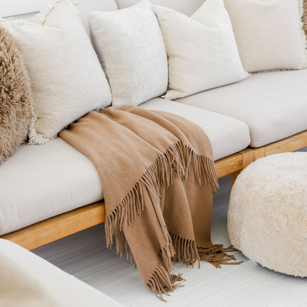 Buy and Save on Camel Hair Throw Blankets Throws | The Camel Hair Throw Blankets are a statement of textured simplicity coming in two native colours for your home. Hand loomed from two-humped camel the throw is soft, flexible, warm and adds a tone of luxu