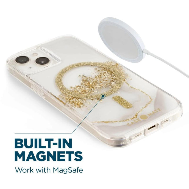 iPhone 14 Plus (6.7") CaseMate Karat Marble Rugged Case W/Magsafe - Gold CM049032 Casemate