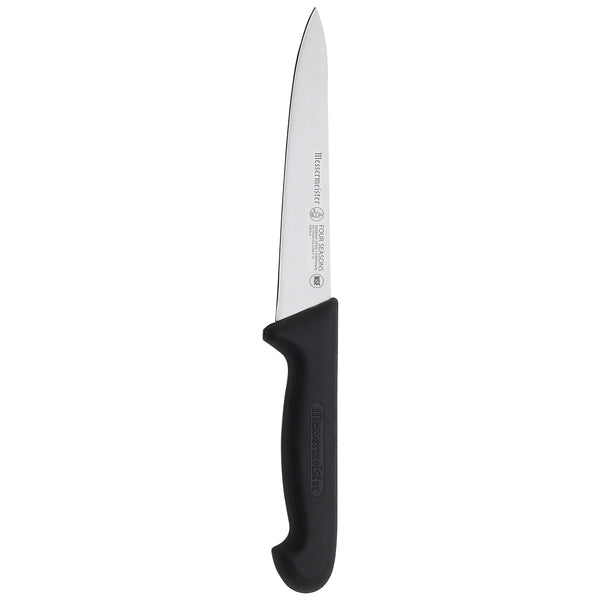 Buy online & save Four Seasons Spear Point Utility Knife 6 Inch (15.2cm) |Messermeister |BEON.COM.AU 5009 6         Four Seasons 6 Inch Spear Point Utility Knife You will find yourself using the Messermeister Four Seasons 6 Inch Utility Knife for all of your go-to tasks in the kitchen. With a stamped fine edge, this traditional style utility knife is one of the most frequently used knives in the... Messermeister at BEON.COM.AU