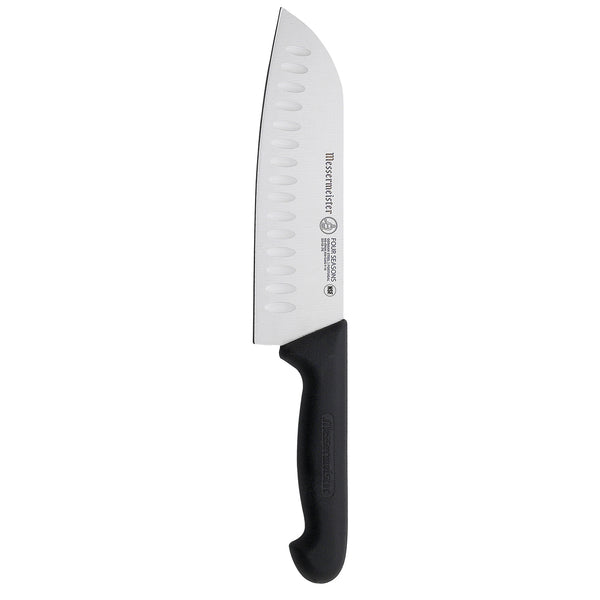 Buy online & save Four Seasons Kullenschliff Santoku Knife 7 Inch (17.8cm) |Messermeister |BEON.COM.AU 5010 7K         Four Seasons 7 Inch Kullenschliff Santoku Knife Just as versatile as a traditional chef’s knife, the Santoku Knife is also known as a Japanese chef’s knife. The Four Seasons 7 Inch Kullenschliff Santoku, has a thin taper for maximum precision when slicing vegetables, fish and meat... Messermeister at BEON.COM.AU