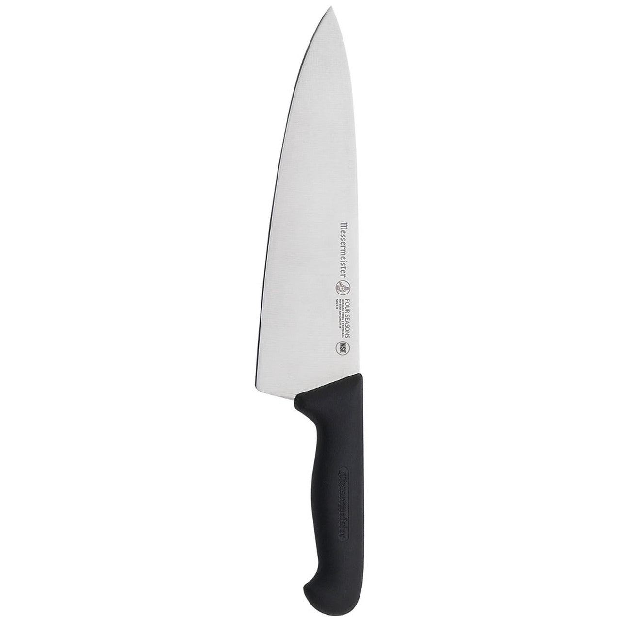 BEON.COM.AU 5023 9         Four Seasons 9 Inch Wide Blade Chef's Knife The Messermeister Four Seasons 9” Chef’s Knife is the workhorse in every kitchen. You'll gravitate towards this knife and find yourself using it for 90% of all your cutting tasks.  It has a commercial grade oversized, molded hygie... Messermeister at BEON.COM.AU