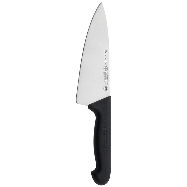 Buy online & save Four Seasons Wide Blade Chef's Knife 6 Inch (15.2cm) |Messermeister |BEON.COM.AU 5024 6         Four Seasons 6 Inch Wide Blade Chef's Knife The Messermeister Four Seasons 6 Inch Chef’s Knife is the workhorse in every kitchen. You'll gravitate towards this knife and find yourself using it for 90% of all your cutting tasks.  It has a commercial grade oversized, molded h... Messermeister at BEON.COM.AU