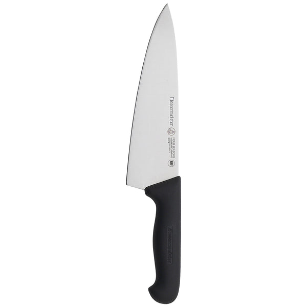 Buy online & save Four Seasons Wide Blade Chef's Knife 8 Inch (20.3cm) |Messermeister |BEON.COM.AU 5025 8         Four Seasons 8 Inch Wide Blade Chef's Knife The Messermeister Four Seasons 8 Inch Chef’s Knife is the workhorse in every kitchen. You'll gravitate towards this knife and find yourself using it for 90% of all your cutting tasks.  It has a commercial grade oversized, molded h... Messermeister at BEON.COM.AU