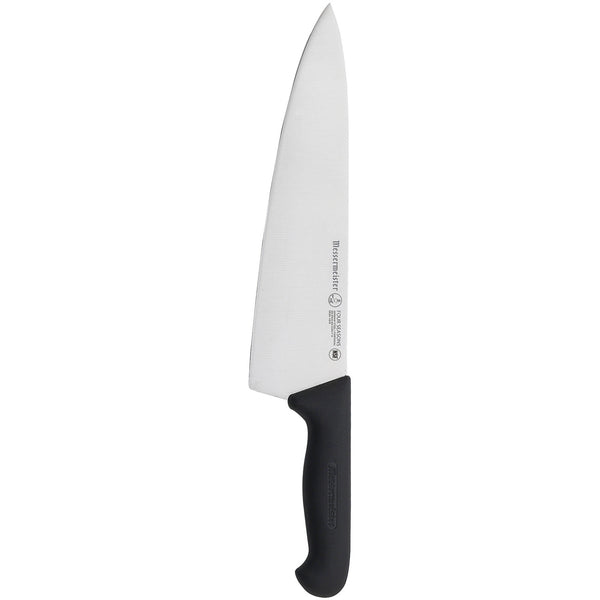 Buy online & save Four Seasons Wide Blade Chef's Knife 10 Inch (25.4cm) |Messermeister |BEON.COM.AU 5026 10         Four Seasons 10 Inch Wide Blade Chef's Knife The Messermeister Four Seasons 10 Inch Chef’s Knife is the workhorse in every kitchen. You'll gravitate towards this knife and find yourself using it for 90% of all your cutting tasks.  It has a commercial grade oversized, molde... Messermeister at BEON.COM.AU