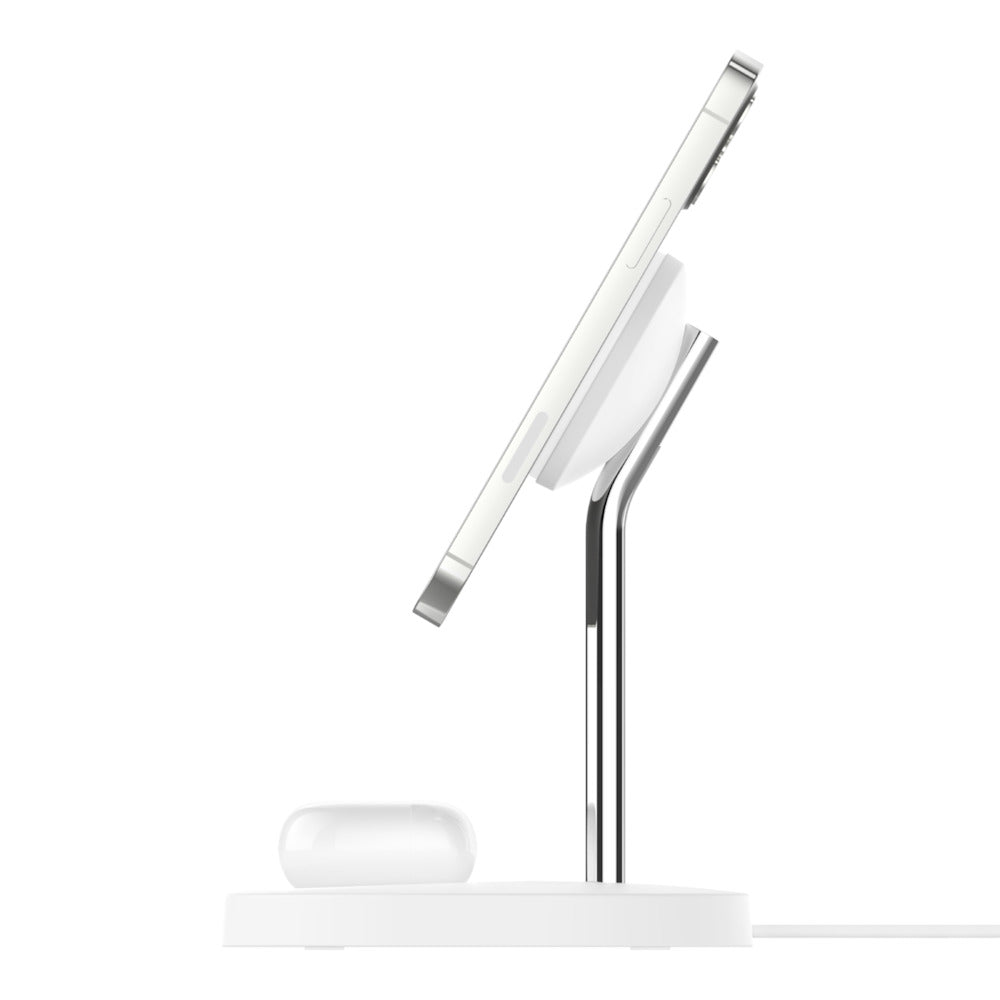 BELKIN BOOSTCHARGE PRO 2-in-1 Wireless Charger Stand With MagSafe 15W - White WIZ010auWH Belkin