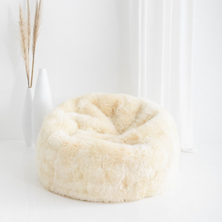 Buy and Save on The Byron Beanbag Chair - Drop 2 Bean Bag Chairs | Featuring 3 NEW Colours! Fall into the comfort of a beautifully designed giant luxury sheepskin beanbag chair, handmade from the finest ethically sourced, super soft long wool sheepskin. E