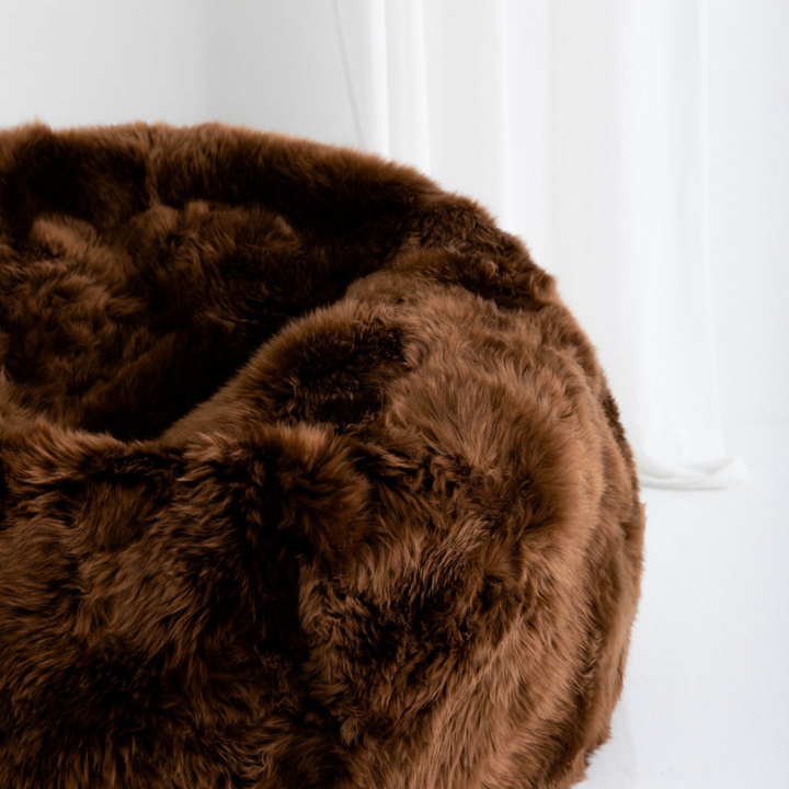 Buy and Save on The Byron Beanbag Chair - Drop 2 Bean Bag Chairs | Featuring 3 NEW Colours! Fall into the comfort of a beautifully designed giant luxury sheepskin beanbag chair, handmade from the finest ethically sourced, super soft long wool sheepskin. E