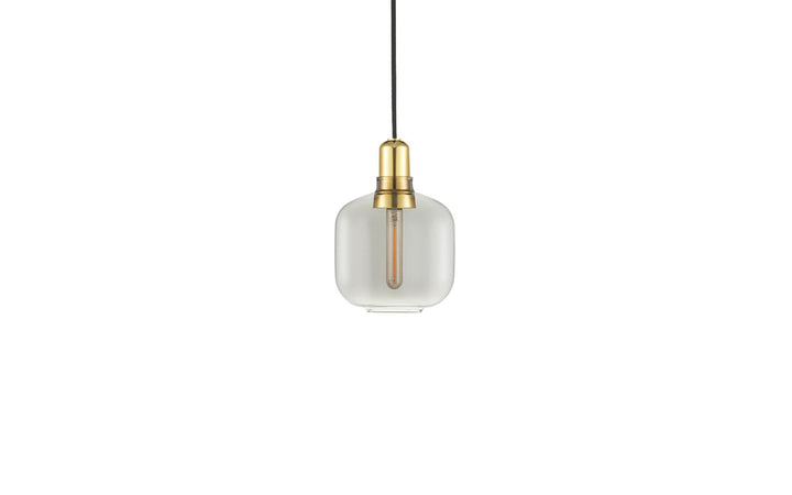 NORMANN COPENHAGEN | Amp Pendant Lamp - Smoke/Brass (Multiple Sizes) | Ceiling Pendants | BEON.COM.AU