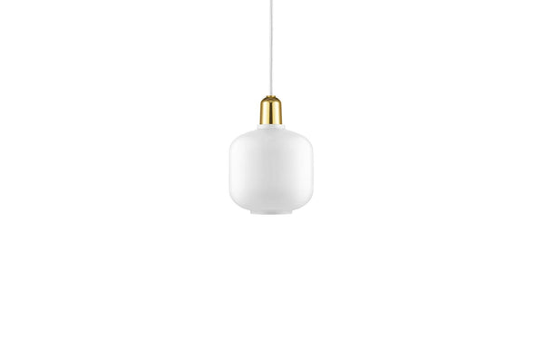 NORMANN COPENHAGEN | Amp Pendant Lamp White/Brass (Multiple Sizes) | Ceiling Pendants | BEON.COM.AU