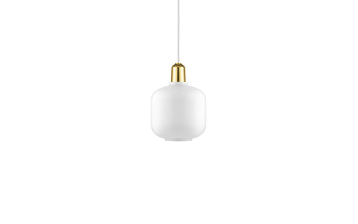 NORMANN COPENHAGEN | Amp Pendant Lamp White/Brass (Multiple Sizes) | Ceiling Pendants | BEON.COM.AU