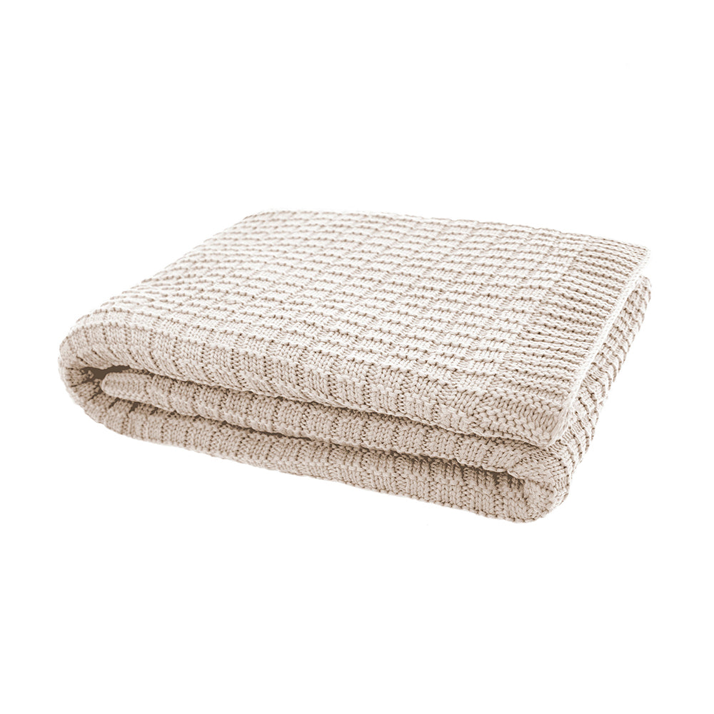 BEON.COM.AU The extra-long size of this throw allows the Tanami to be laid right across the end of your bed, just like all the stylists do! It is made using a cotton yarn that has been knitted together to form a great texture, with a ribbed border along the ends. Available in a range of colours while stocks ... at BEON.COM.AU