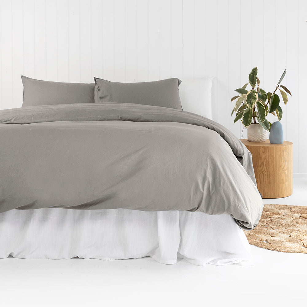 BEON.COM.AU Sleep better knowing that the fabric used to make our Temple Organic bed linen is free from harmful bleaches and dyes. The fabric is also vintage-washed which is a pre-washing treatment that makes the sheets even softer to sleep on! The pillowcases and feature a simple border with a small twin ne... at BEON.COM.AU