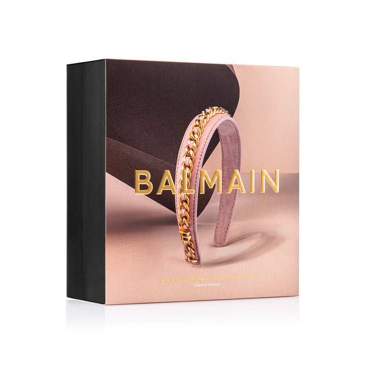 Balmain Limited Edition Tan Chain Leather Headband SS22