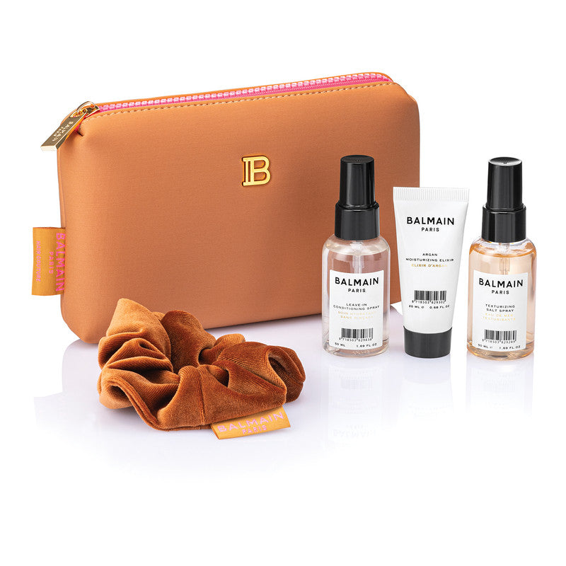 Balmain Paris Limited Edition Cosmetic Bag Medium Brown Ss22