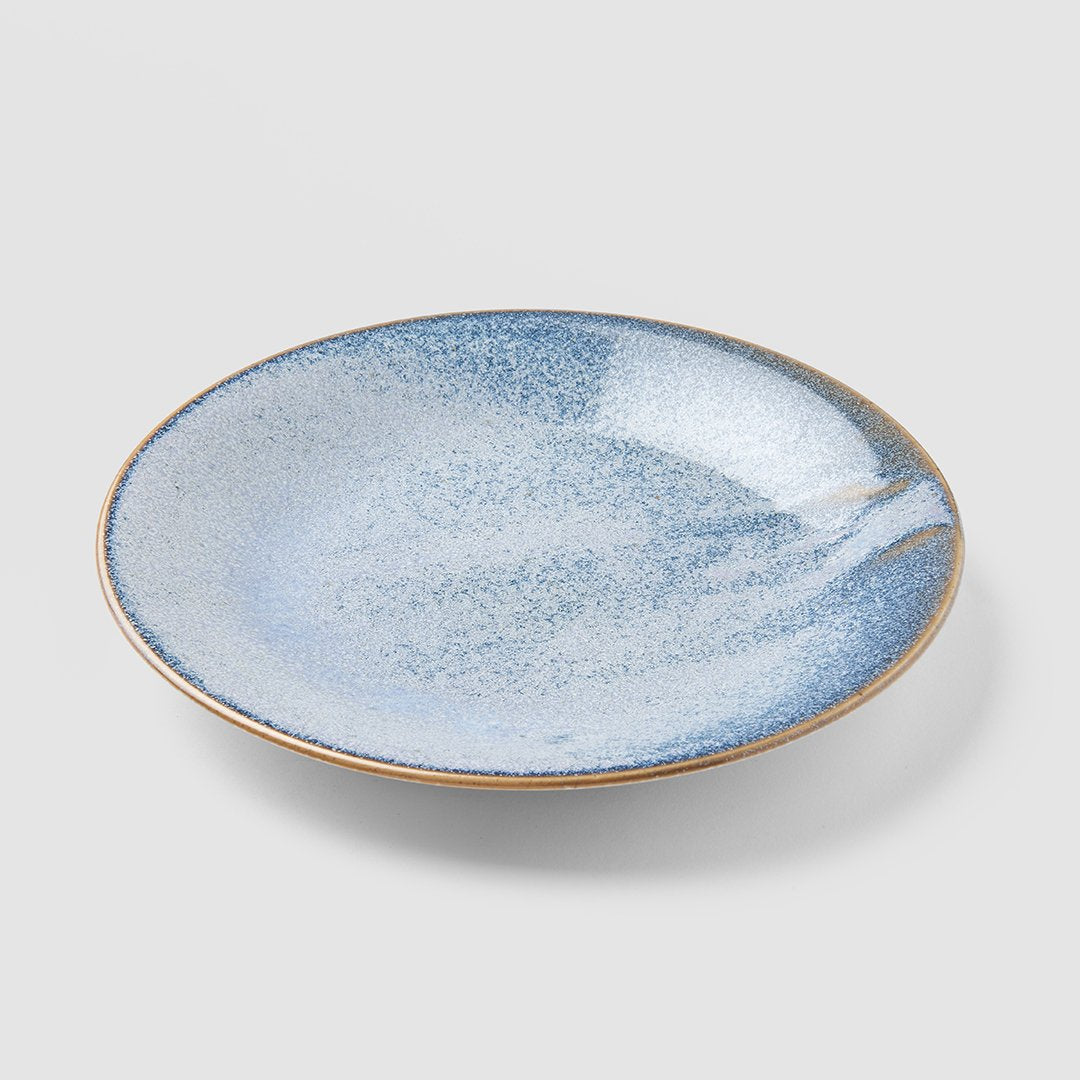 Save on Steel Grey Side Plate Made in Japan at BEON. 21cm diameter x 2.5cm height Side Plate in Steel Grey design This is a great size plate to use as a starter plate, for desserts or as a side plate for bread to accompany soup or casseroles. Handmade in JapanMicrowave and dishwasher safe