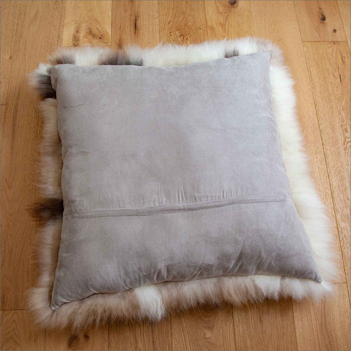 Buy Lhasa Floor Cushion | Lhasa Floor Cushion by Fibre at BEON | Himalyan Longwool Sheepskin Cushion with zipper, 100% polyester cushion inner, microsuede base. Size The perfect combination of luxurious comfort and style, this cushion helps bring a sophis