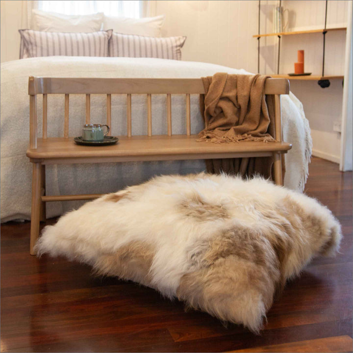 Buy Lhasa Floor Cushion | Lhasa Floor Cushion by Fibre at BEON | Himalyan Longwool Sheepskin Cushion with zipper, 100% polyester cushion inner, microsuede base. Size The perfect combination of luxurious comfort and style, this cushion helps bring a sophis