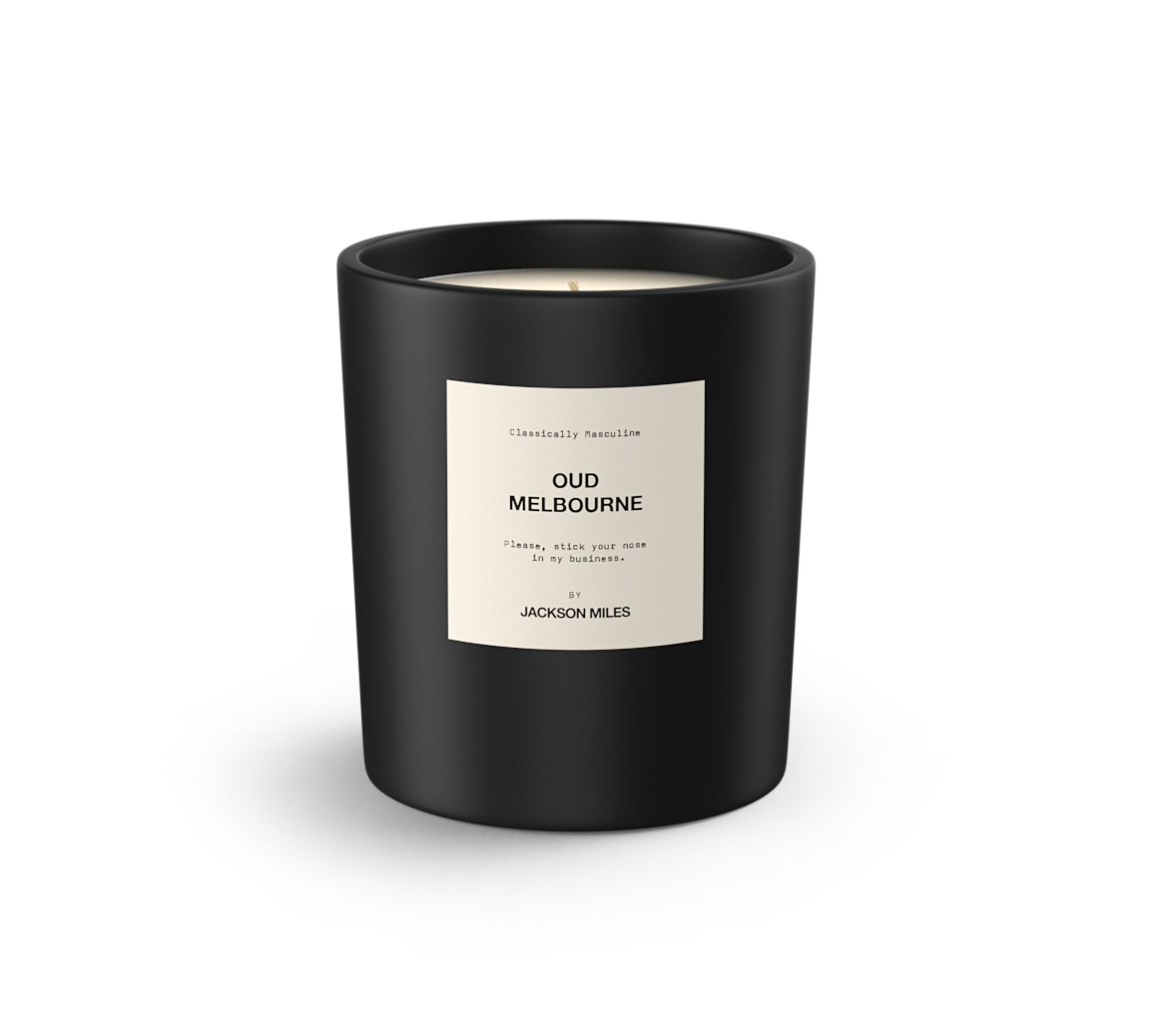 BEON.COM.AU You asked, we listened. One of our most popular scents, a warm and woody masculine scent with notes of Bergamot, Sandalwood and Lavender.  Housed in a beautiful black vessel with a black lid, our candles are designed to fill small to medium-sized spaces with rustic, classy scents.  Approx 60 hour... Jackson Miles at BEON.COM.AU