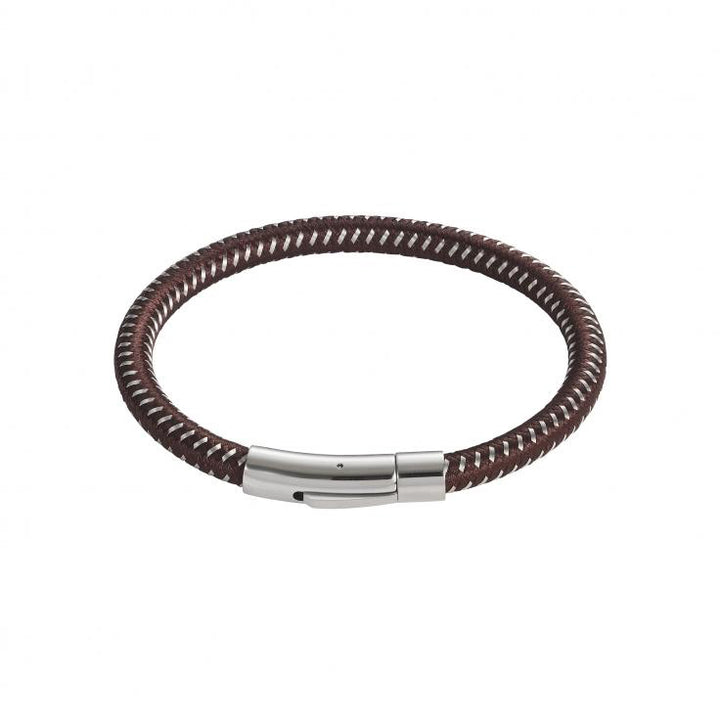 Buy online & save Brown Cable Weave Bracelet |Cudworth |BEON.COM.AU Men's Bracelet by Cudworth featuring: - Brown &amp; Steel Cable Braid (22 cm length). - Stainless Steel Clasp. - Comes in official Cudworth gift pouch. Also available in Black and Blue colour. Bracelets Cudworth at BEON.COM.AU