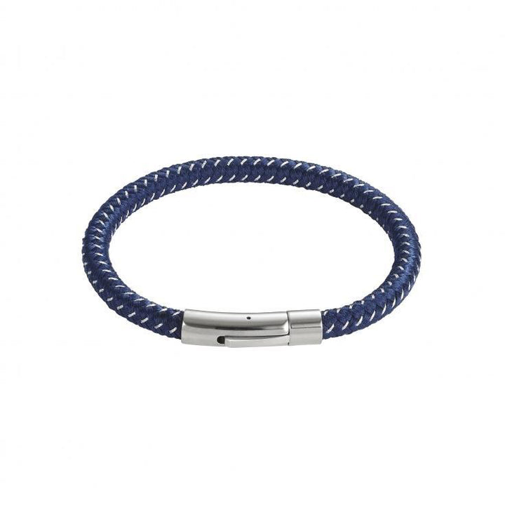 Buy online & save Blue Cable Weave Bracelet |Cudworth |BEON.COM.AU Men's Bracelet by Cudworth featuring: - Navy &amp; Steel Cable Braid (22 cm length). - Stainless Steel Clasp. - Comes in official Cudworth gift pouch. Also available in Black and Brown colour. Bracelets Cudworth at BEON.COM.AU